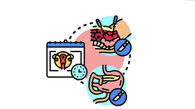 Ovarian removal procedure describing the surgical process for female reproductive health issues, highlighting medical intervention and scheduled operation for women's treatment