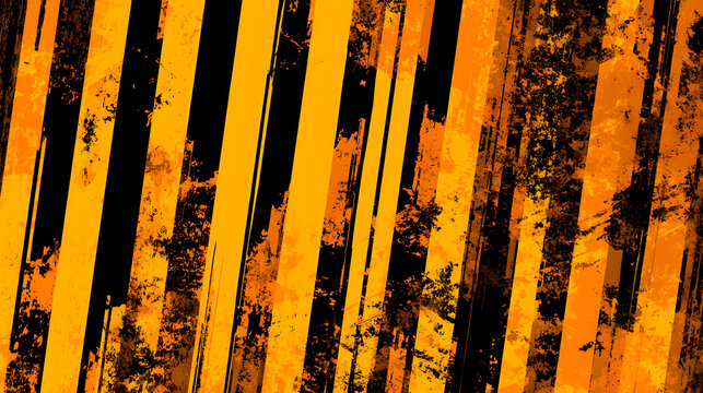 Vibrant tangerine and rustic geometric patterns on an abstract background