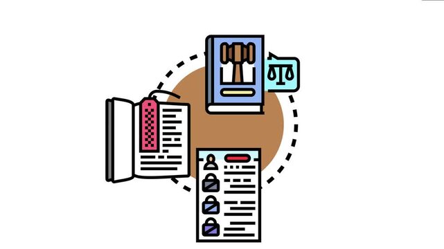 Page cross reference concept books, judicial elements, and documents connecting information for academic or professional research
