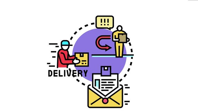 Delivery workers handling packages, delivering mail, and managing returns for efficient consumer experience and logistics operations
