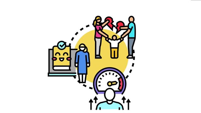 Parenting skill building class concept with parents providing child support, learning to improve communication and emotional well being, fostering development and resolving family difficulties