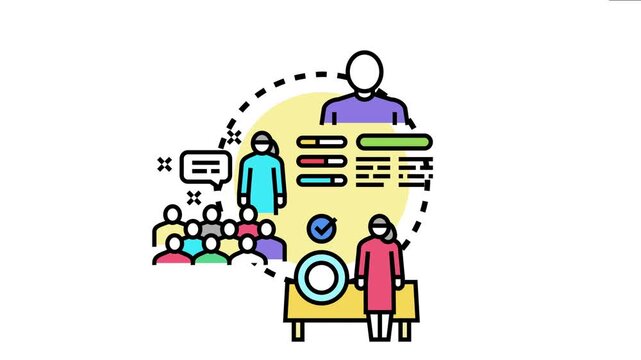Parenting skill building class helping adults improve their knowledge and capabilities, attending a seminar or workshop and receiving professional education for childcare development