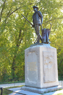 The Concord Minute Man by the Old North Bridge