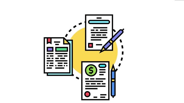 Documents outlining partner commission agreements, forming a network of business collaboration and financial partnership, representing the signing process of contractual obligations