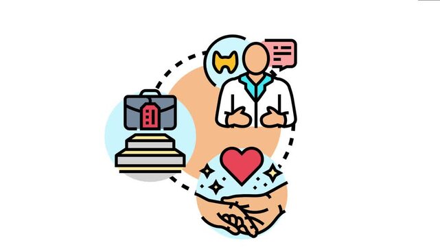 Medical professional providing guidance and communication for continuum of patient care, encompassing administrative tasks, recovery planning, and empathetic support