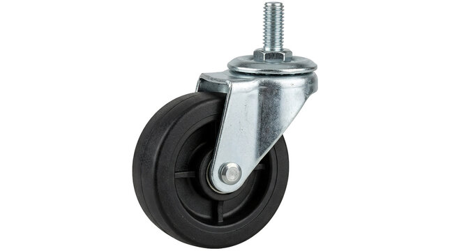 Swivel caster wheel with attached bolt for furniture and equipment