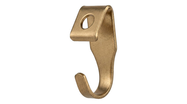 Antique brass wall hook with rustic design and keyhole feature