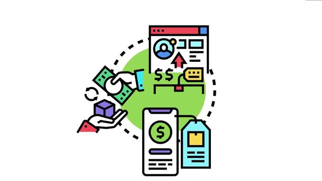Customer verifying digital payment status, reviewing order process, and confirming successful money transfer for purchases or service subscriptions through web and mobile applications