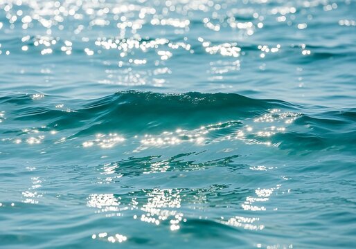 Beautiful wave breaking over calm ocean water