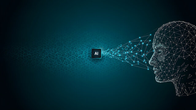 Isolated artificial intelligence brain connection clipart graphic