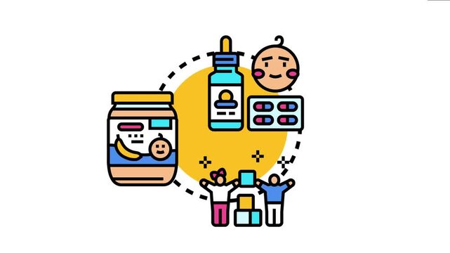 Pediatrician or nurse providing essential medical care for infant and children, offering medication, formula, and nurturing support in a hospital ward
