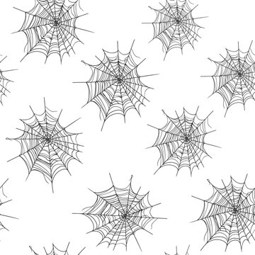 Spider web  vector seamless pattern