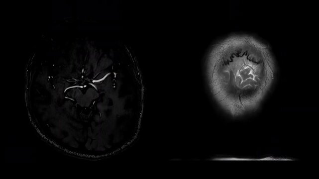 Brain MRI Scan Imaging, Axial and Coronal Views Medical Diagnostics