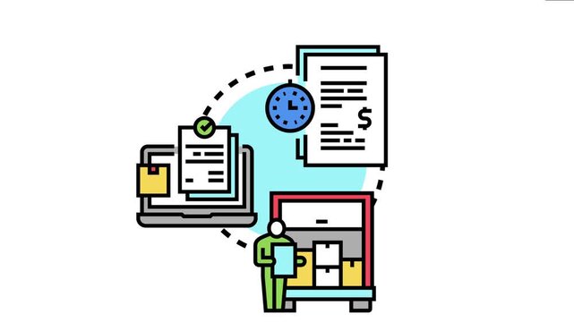 Performance based pricing agreements defining cost and value for business logistics with a person managing inventory, symbolizing efficiency and financial optimization