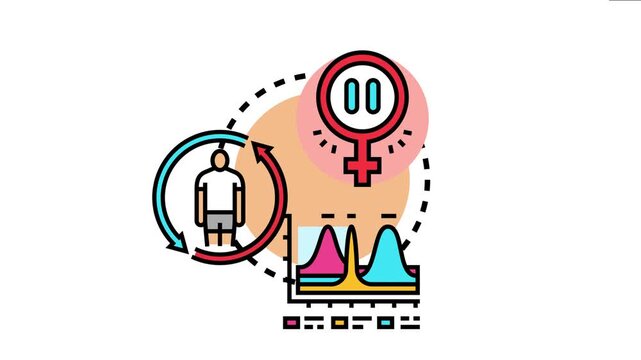 Perimenopause journey concept a woman experiencing hormonal changes and health conditions transitioning to menopause, often involving blood tests and other medical indicators
