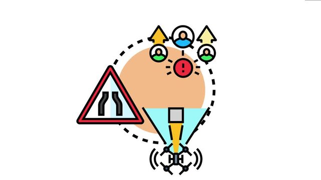 Perimeter obstacles concept showing security risks, challenges, and team collaboration around a defined boundary, symbolizing protection and problem solving