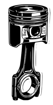 Vector illustration of a piston
