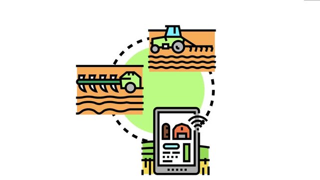 Farming career showing digital integration and smart processes, utilizing precision agriculture technologies for efficient harvest management and sustainable land cultivation