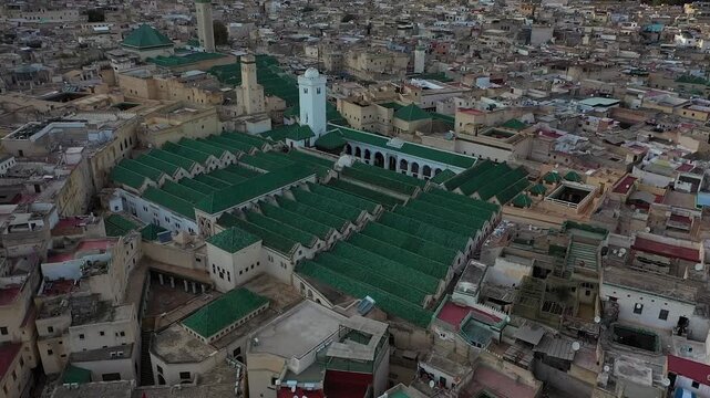 fes drone view of the city of fez morocco 