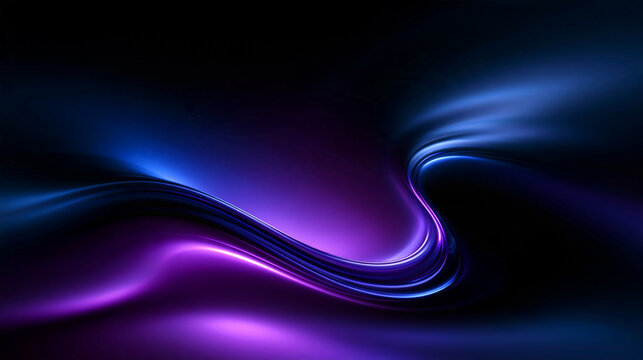 Abstract Glowing Blue and Purple Futuristic Wave Background