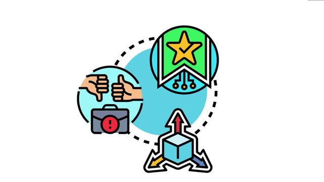 Customizing product features, user preferences, and business functions, with icons for selection, modification, and feedback, adaptive solutions and diverse choices