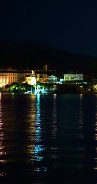 Nighttime landscape of the Borromean Islands