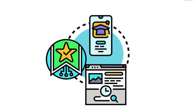 Personalized learning analytics dashboard mobile education, online academic achievement tracking, and data management through a web interface, optimizing individual student progress
