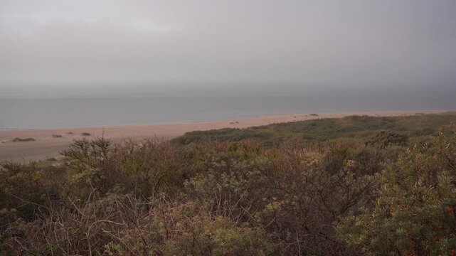 An atmospheric view of the dunes and the sea in the early morning. I filmed these scenes from the dunes near the Westplaat on the Maasvlakte