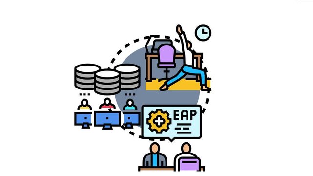 Human resources personnel support desk service delivering employee assistance program - eap - and business consulting. Providing help and care for staff wellness. Mental health. And financial well