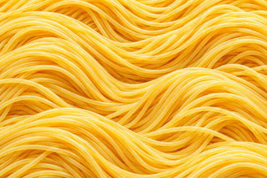 Golden spaghetti strands form waves