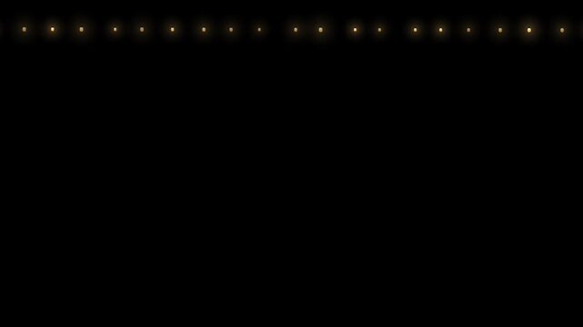 Colorful Christmas String Lights on Black Background