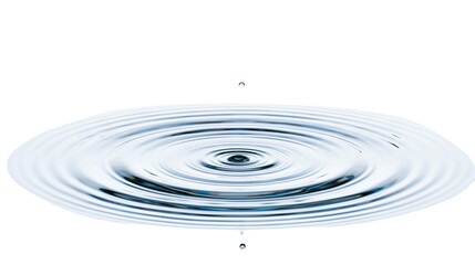 Isolated water ripple waves with a falling droplet hitting the surface of clear liquid © Aoife