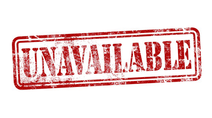 Isolated unavailable red grunge rubber stamp and B (767) text on solid black © Cian