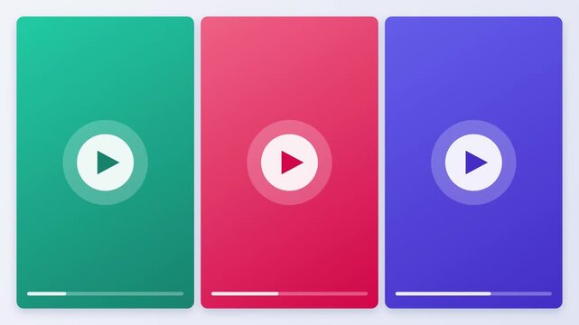 Clean Split Screen Panels Sliding In and Out with Colored Backgrounds and Empty Video Placeholders, Editing Layout Template