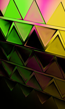Chromatic 3D Glass Tiles Fade into Darkness