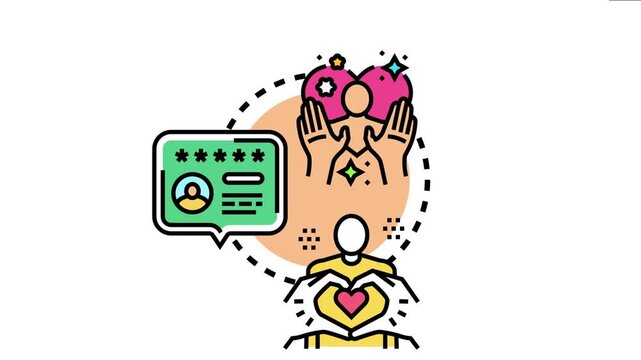 Positive affirmation concept a person embracing self care and receiving positive feedback with good ratings, emphasizing mental wellness and support