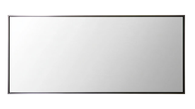 Isolated blank digital display screen panel with dark frame for content presentation
