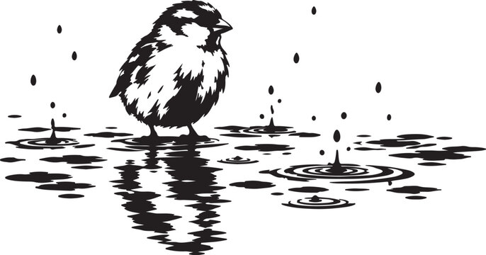 House Sparrow silhouette collection vector bird wildlife design.