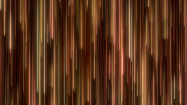 Abstract amber and copper light streaks shimmer vertically across a dark background