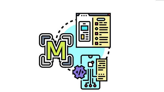 Pre launch software testing concept , depicting the development workflow, debug process, and quality assurance for web and mobile applications before deployment