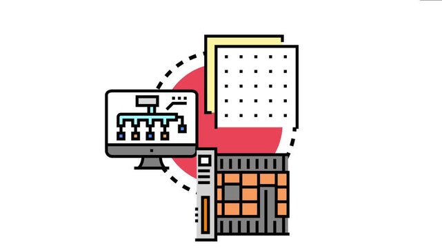 Prebuilt block layout concept visualizing website structure development, modular design elements, and digital content management for modern web platforms