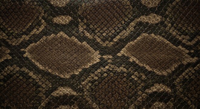 Snake skin pattern in dark tones for design and texture conce