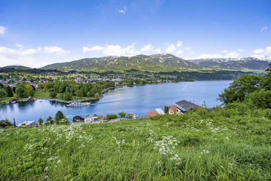 View over Lake Millstatt, Seeboden, Carinthia, Austria