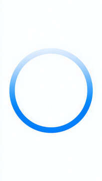 White background with a blue circular motif