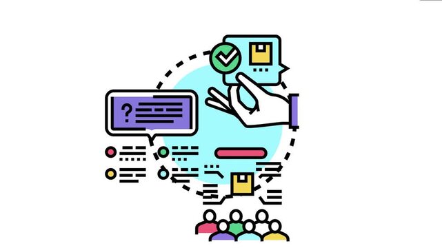 Customers interacting with survey results and various product options, the concept of preference, satisfaction, and informed decision making in the marketplace