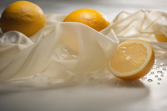 Oranges on wooden table close-up