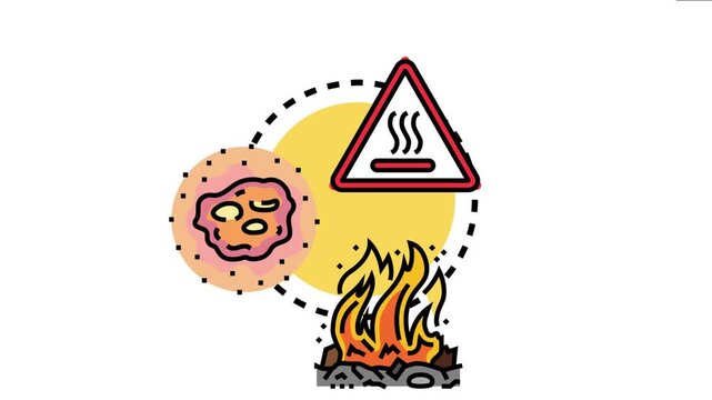 Prescribed burning concept controlled fire, heat danger, and wildland management for ecological health and natural resource conservation in forestry