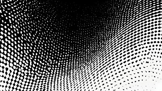 A background consisting of an abstract halftone dot pattern in black and white
