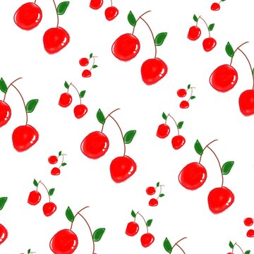 seamless pattern with cherry