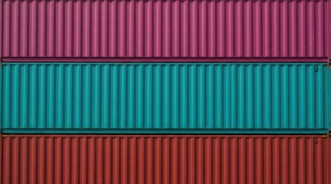 Colorful Stacked Shipping Containers Background
